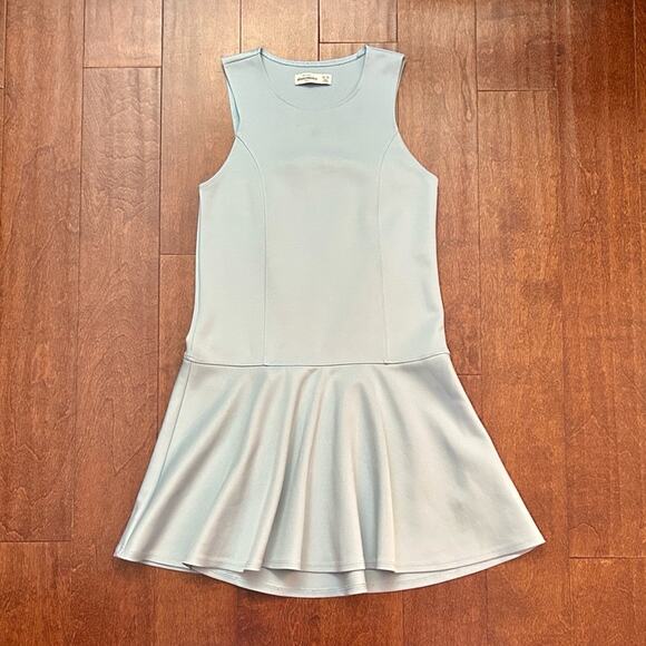 Abercrombie & Fitch Kid’s Blue Sleeveless Ponty Dress, Cutout Back, Size XL/16 - Picture 1 of 10